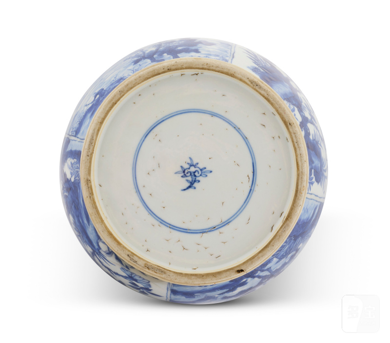 PAIRE DE POTICHES COUVERTES EN PORCELAINE BLEU BLANC  CHINE, DYNASTIE QING, ÉPOQUE KANGXI (1662-1722) - 图3